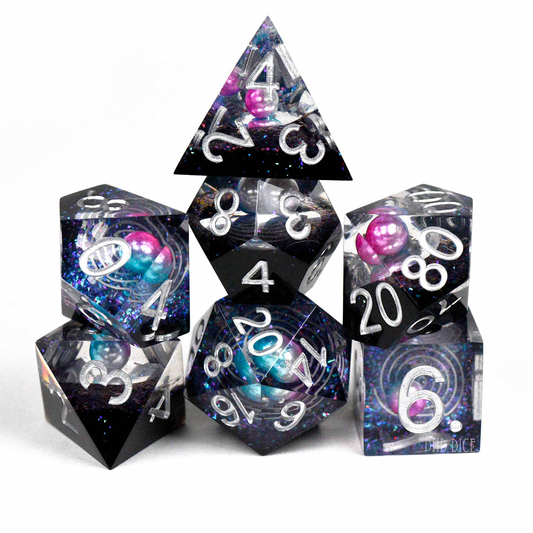 Handmade Stellar Orbit Dice Set